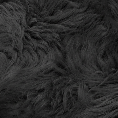Natural Premium New Zealand Sheepskin Rug & Throw, Double, W65 x L180 cm (Charcoal)
