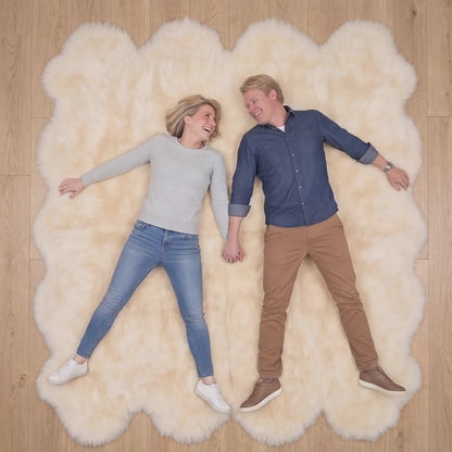 Octo Sheepskin Rug & Throw, XX-Large, L200 x W180 cm, Champagne