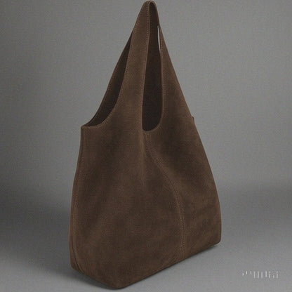Giannina Suede Leather Shoulder Tote Bag With Internal Pouch by Clemés (7 Colours)