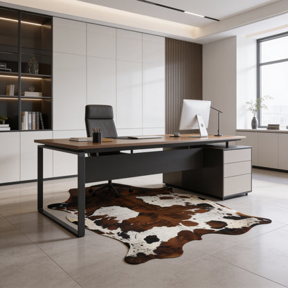 HN-23200 cowhide rug in home office