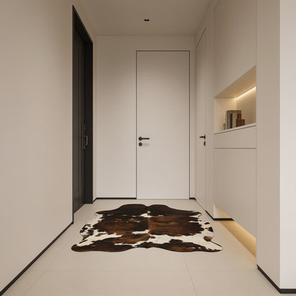 HN-23392 cowhide rug in hallway entryway