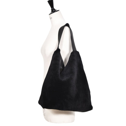 Natural Sheepskin & Leather Shoulder Tote Bag, Yatton