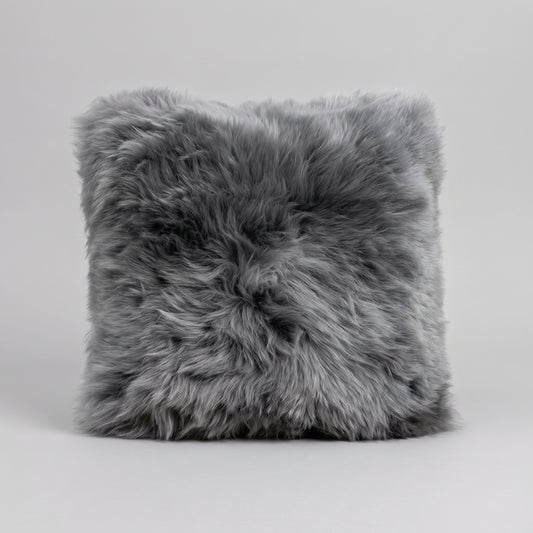 Sheepskin Cushion 35x35cm in Grey Mist