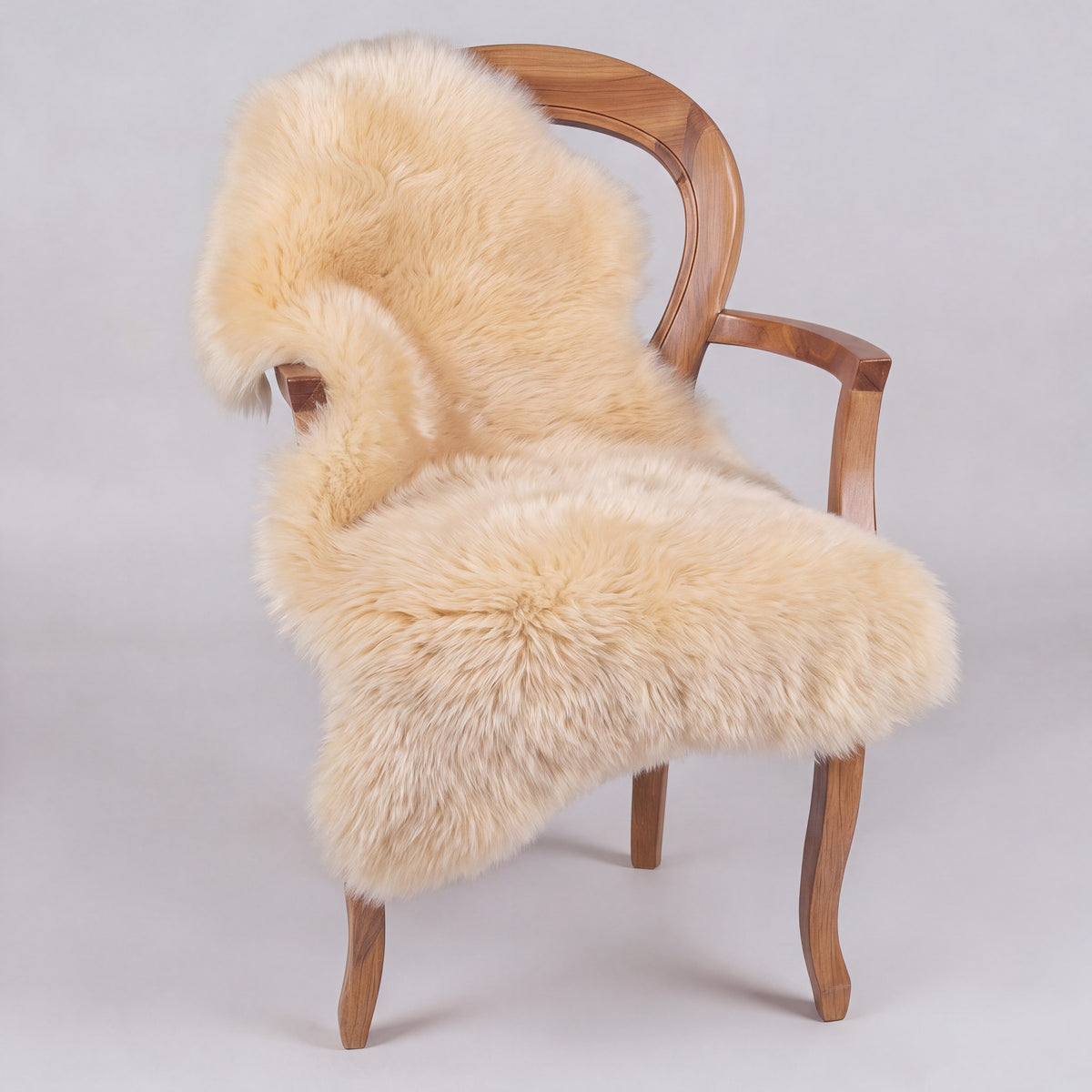 Single Sheepskin Rug - champagne