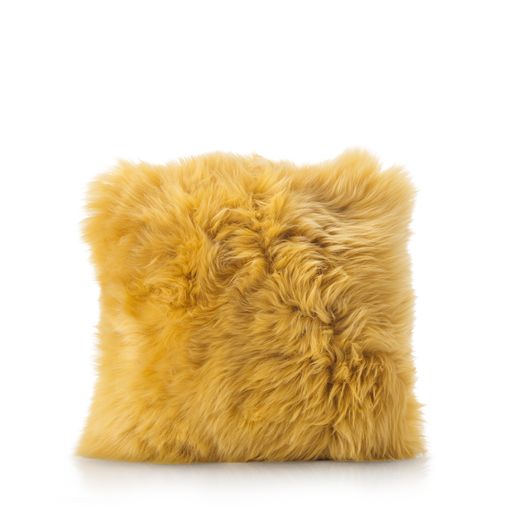 Natural Premium New Zealand Sheepskin Cushion 40 x 40 cm, Squash