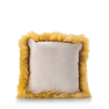 Natural Premium New Zealand Sheepskin Cushion 40 x 40 cm, Squash
