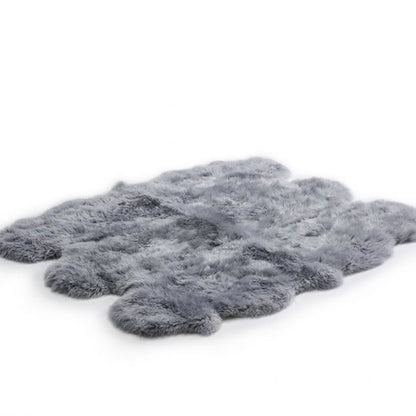 Sexto New Zealand Sheepskin, L180 x W150 cm, X-Large, Silver