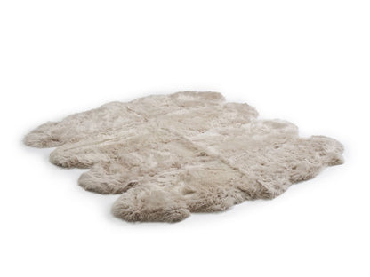 Octo Sheepskin Rug & Throw, XX-Large, L200 x W180 cm, Oyster (Cloud Dancer)