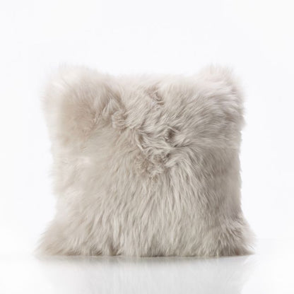 Natural Premium New Zealand Sheepskin Cushion 40 x 40 cm, Oyster (Cloud Dancer)