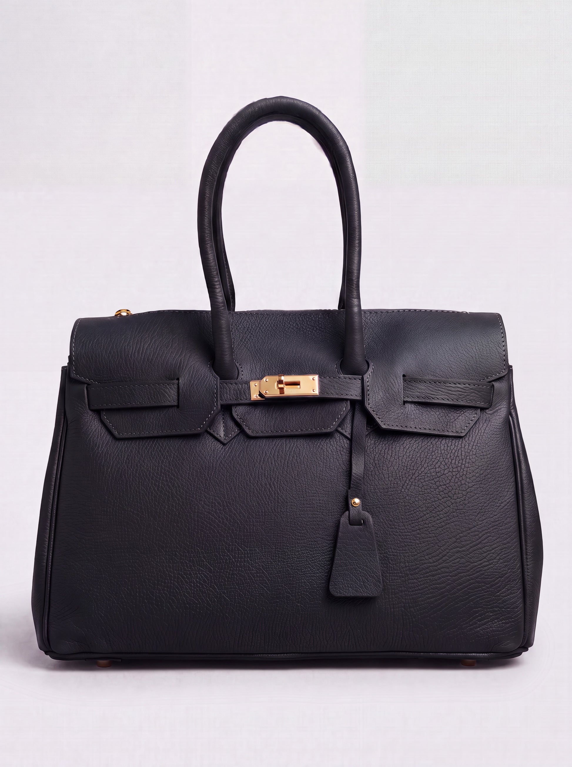 Valentina Maxi Leather Tote by Clemés in Black