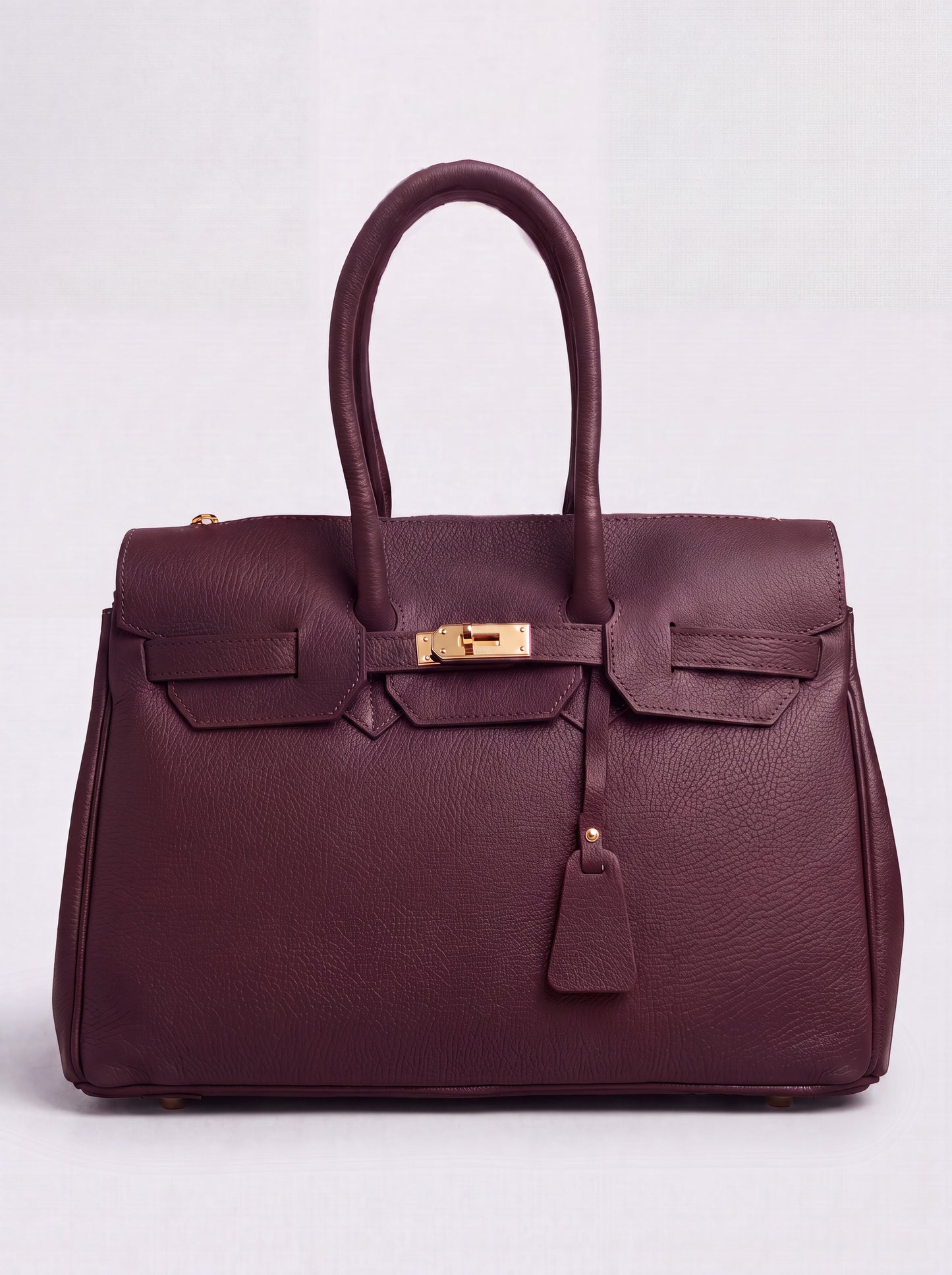 Valentina Maxi Leather Tote by Clemés in Burgundy