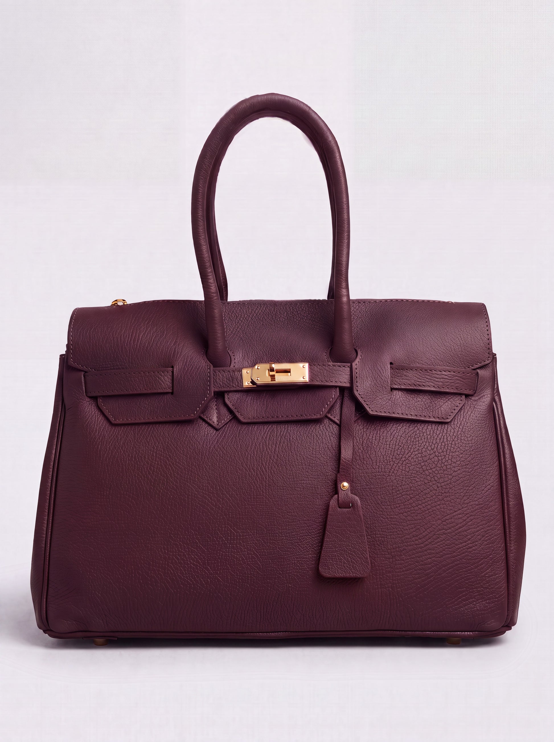 Valentina Maxi Leather Tote by Clemés in Burgundy