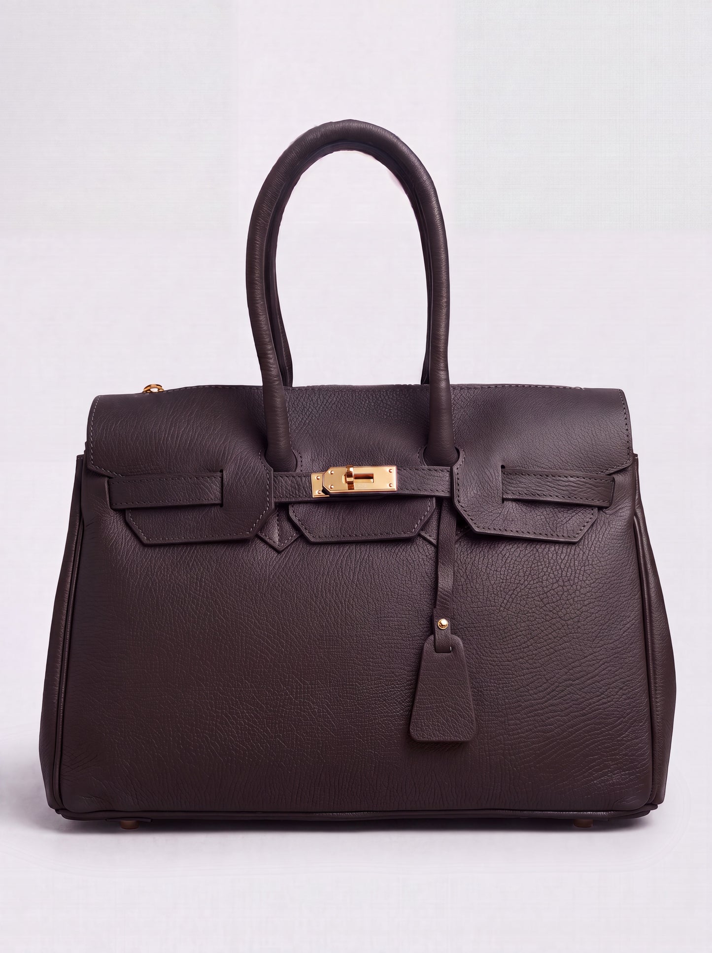 Valentina Maxi Leather Tote by Clemés in Dark Brown