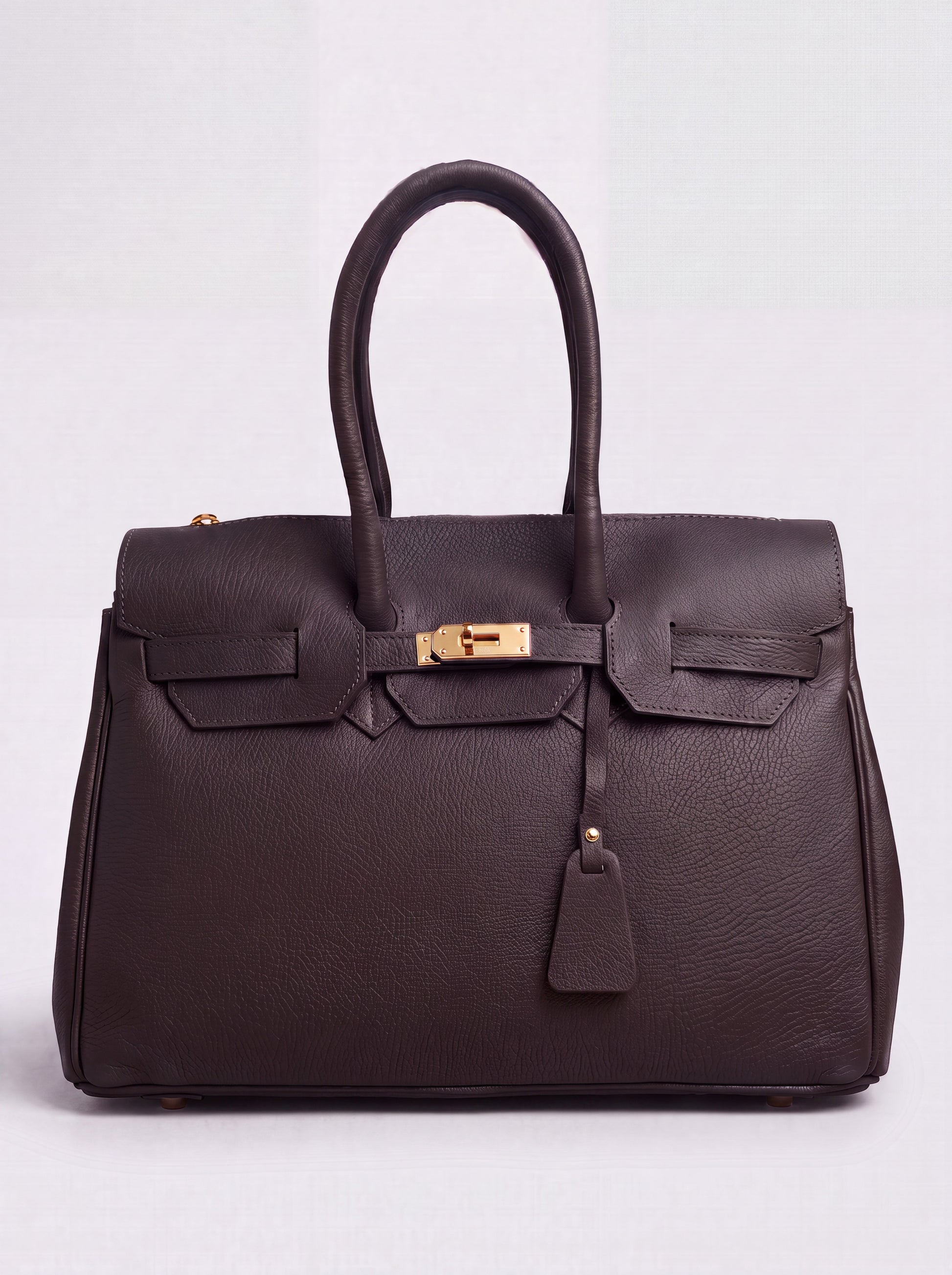 Valentina Maxi Leather Tote by Clemés in Dark Brown