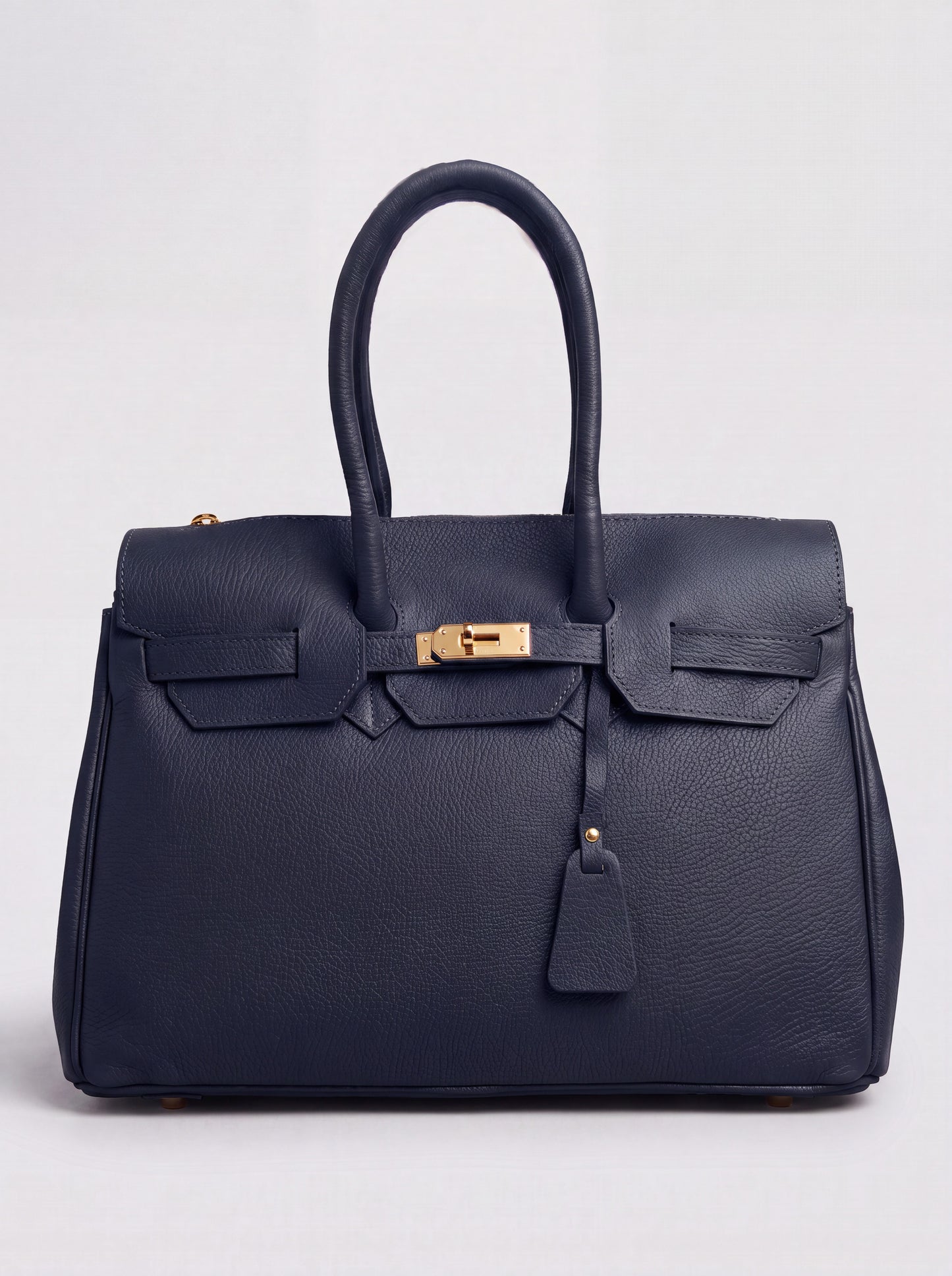 Valentina Maxi Leather Tote by Clemés in Navy