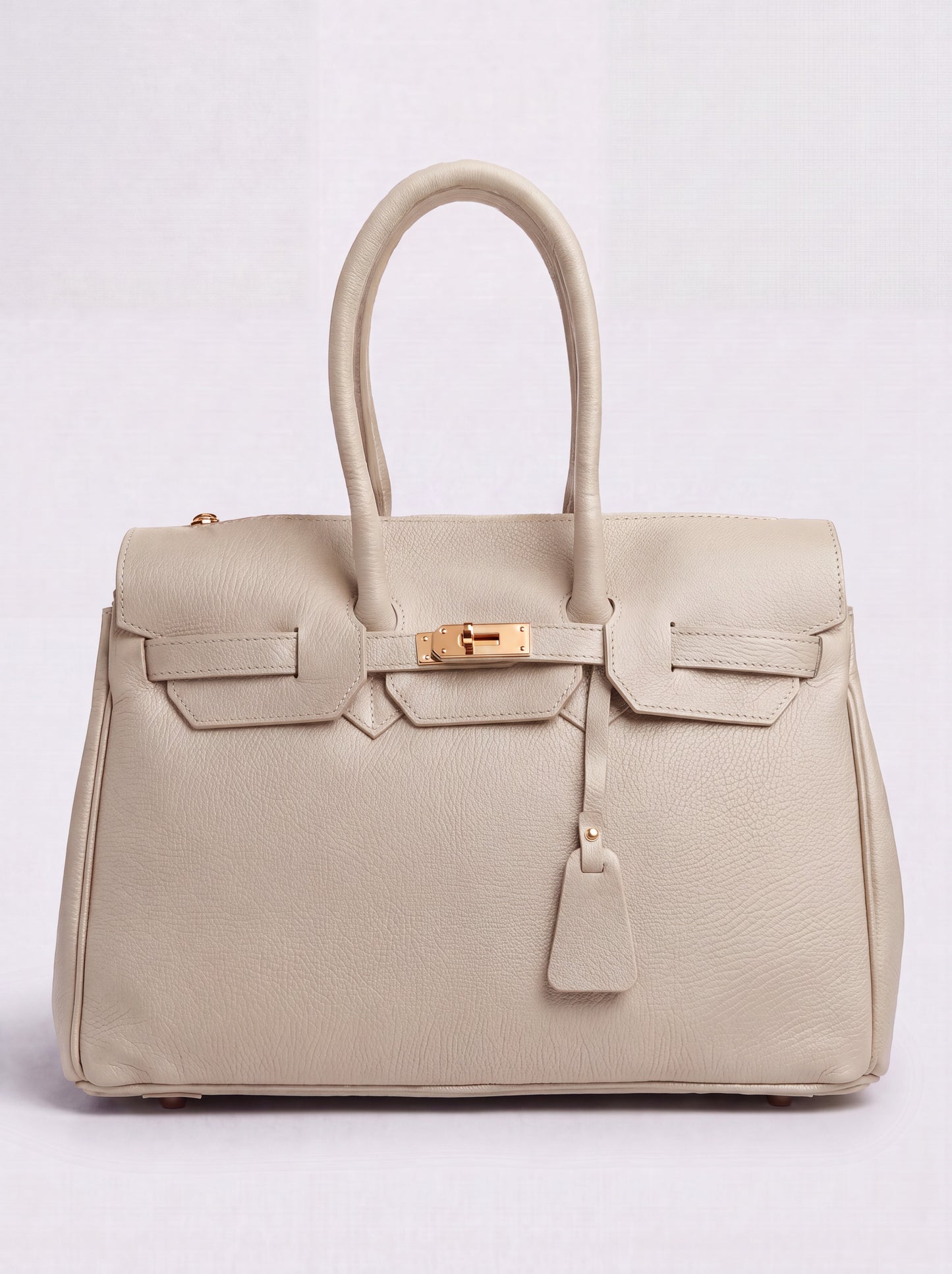 Valentina Maxi Leather Tote by Clemés in Oyster