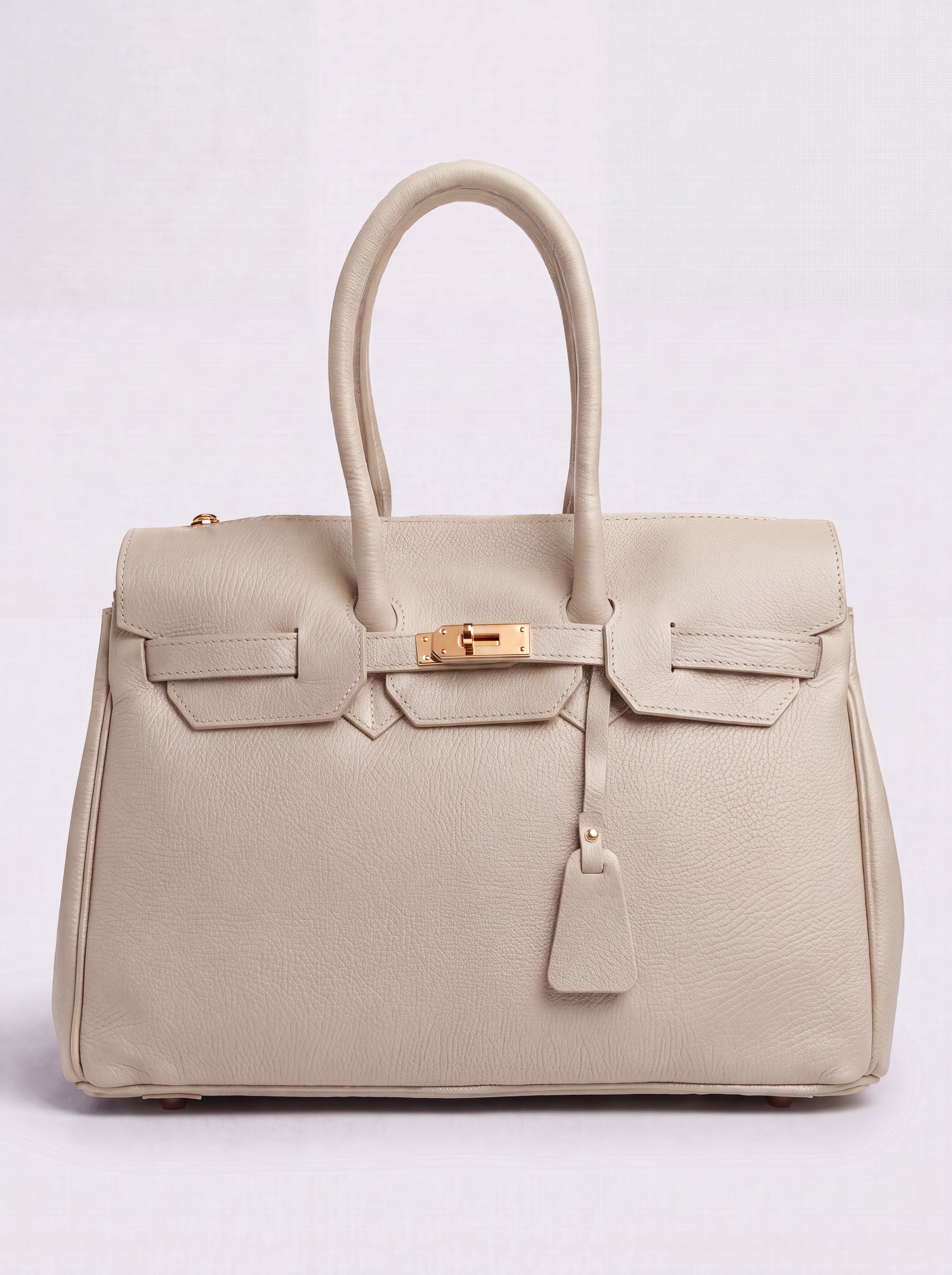 Valentina Maxi Leather Tote by Clemés in Oyster
