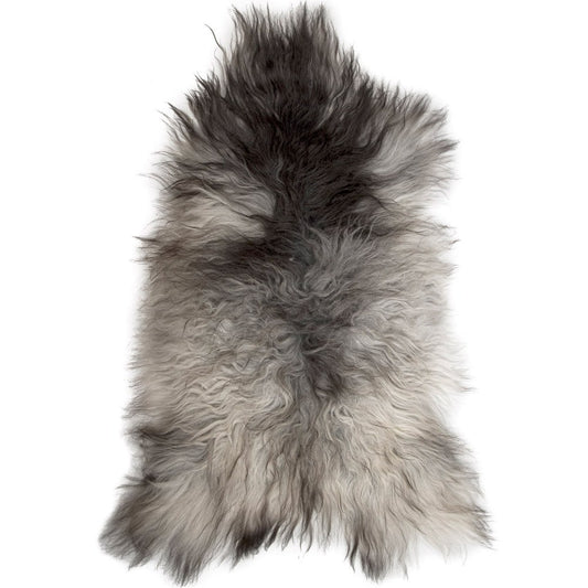 Premium Natural Icelandic Long Wool Sheepskin Rug, X-Large (Dark Tip)