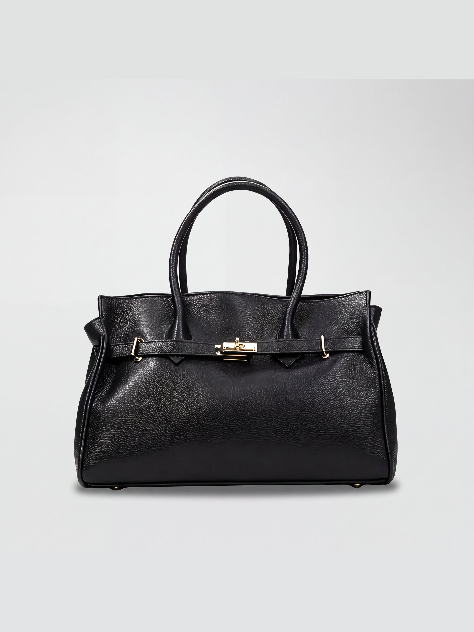 Zoe Leather Tote by Clemés - Black - front