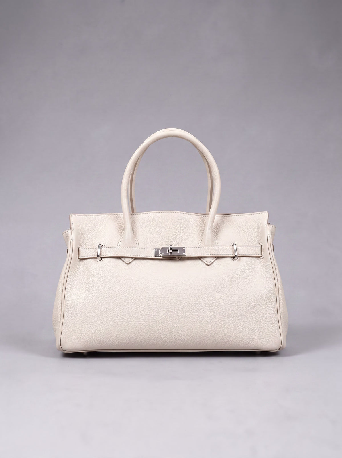Zoe Leather Tote - Milk