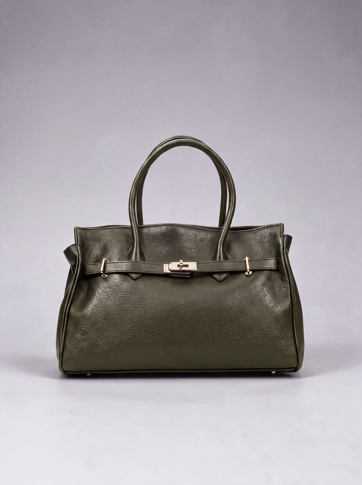 Zoe Leather Tote - Olive