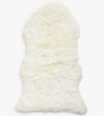 Natural Premium New Zealand Sheepskin Rug & Throw, Single, W55 x L90 cm, Ivory