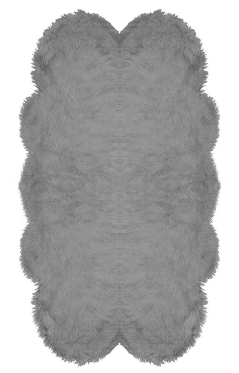 Natural Premium New Zealand Sheepskin Rug & Throw, Quad, W100 x L180 cm, Grey