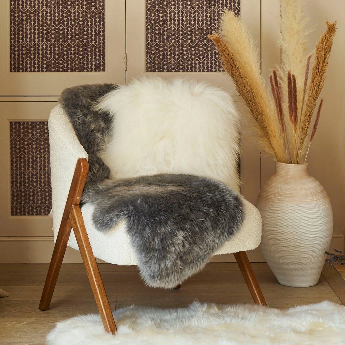 Natural Premium New Zealand Sheepskin Cushion 40 x 40 cm