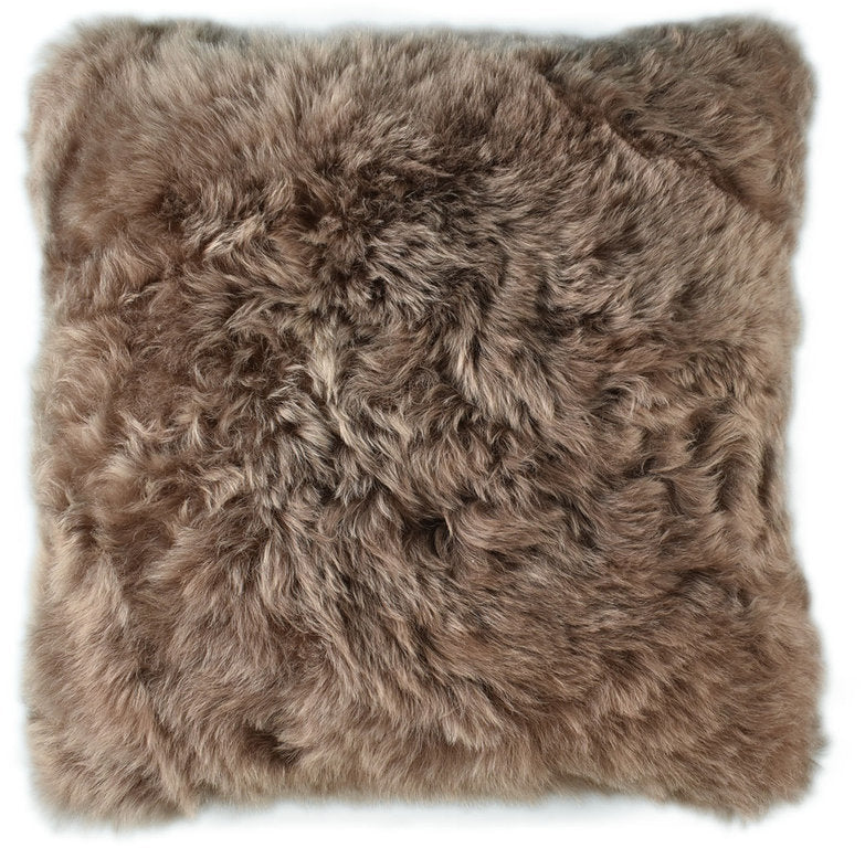 Natural Premium New Zealand Sheepskin Cushion & Seat Pad 40 x 40 cm, Mocha