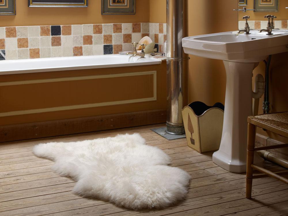 Natural Premium New Zealand Sheepskin Rug & Throw, Single, W55 x L90 cm, Ivory