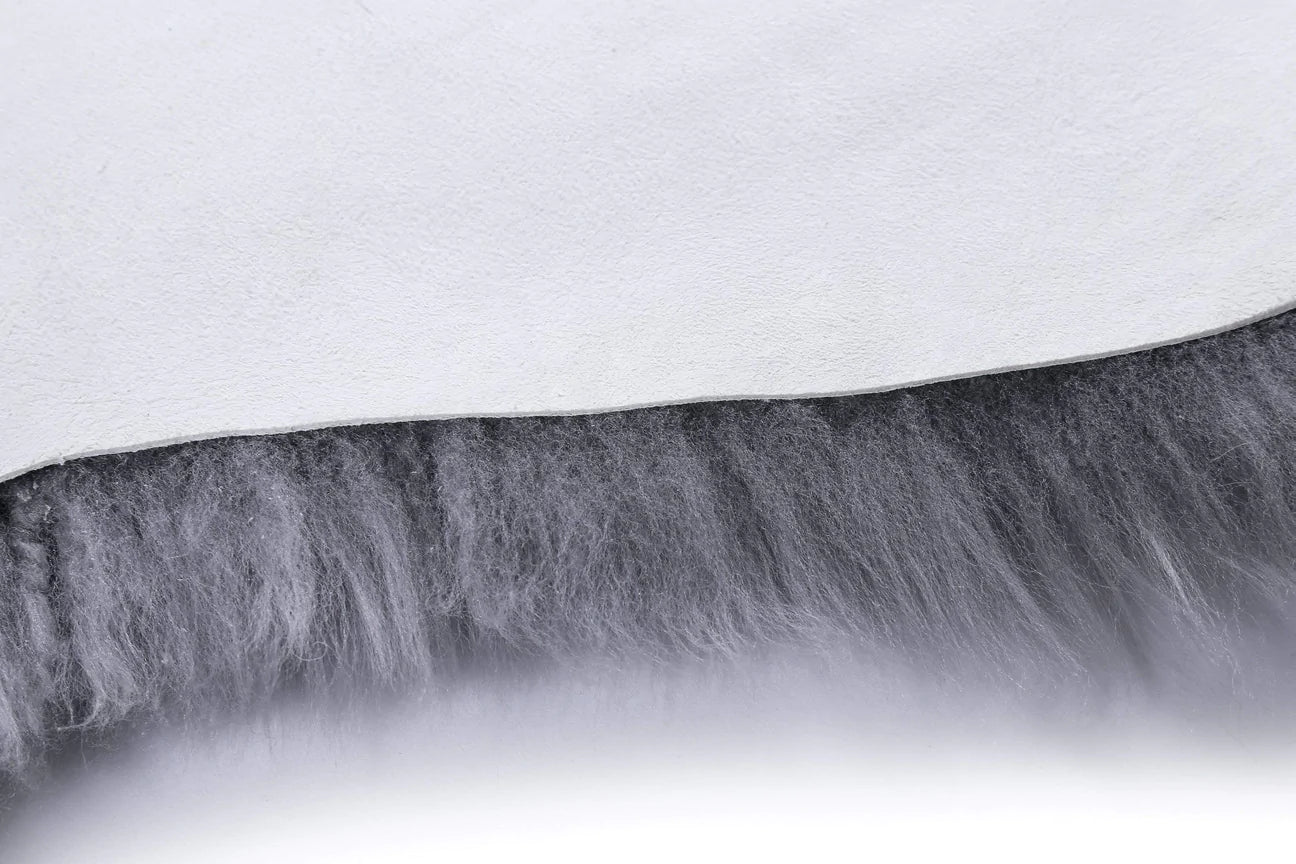 Natural Premium New Zealand Sheepskin Rug & Throw, Double, W55 x L180 cm, Grey